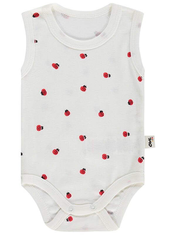 Civil Baby Uğur Böceği 0-48 Ay Çıtçıtlı Badi - Ekru 12-18 Ay