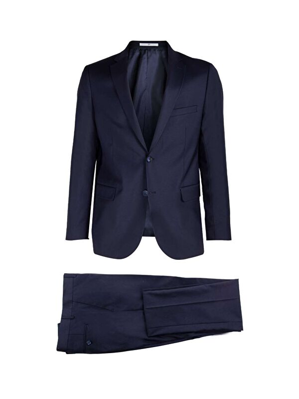 igs Erkek Lacivert Slim Fit / Dar Kalıp Mono Yaka Takım Elbise