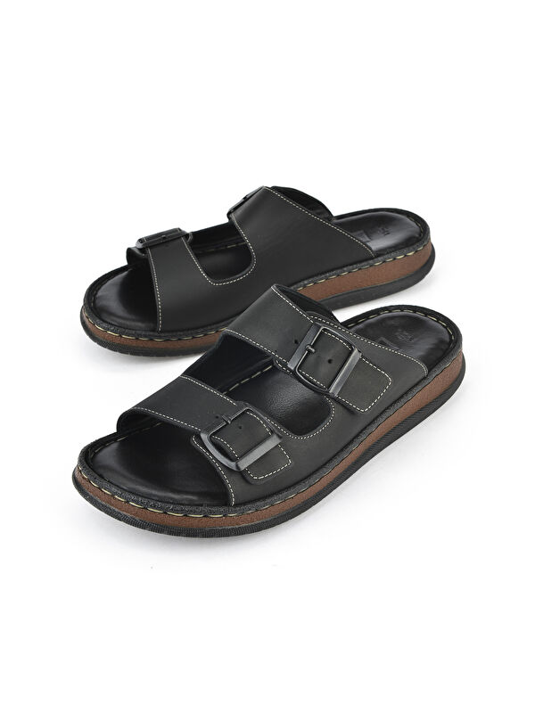 Ziya Ayakkabi Kahverengi Ziya Ayakkabi Hakiki Erkek Deri Terlik 1511045ZS1