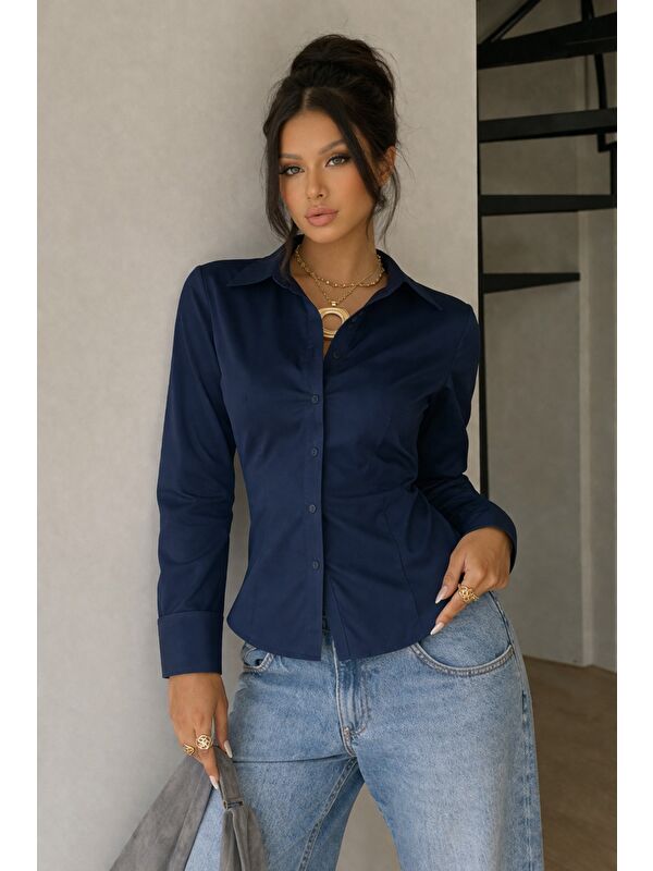 Tarz Cool Kadın Premium Gömlek Slim Fit Uzun Kollu Ofis Günlük Kombin Basic Klasik Gömlek