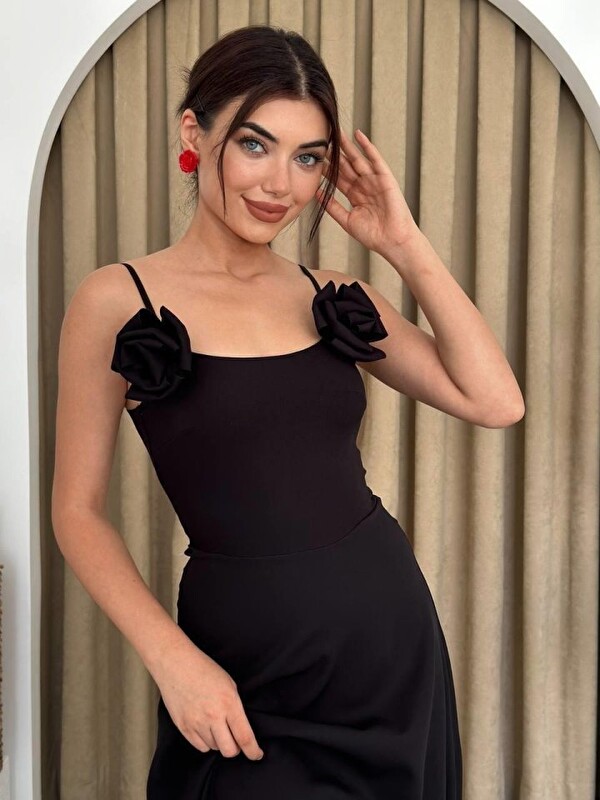 Jane's Matilda Gül İp Askılı Elbise