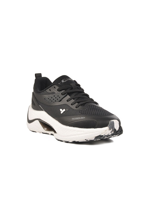 Siyah Fileli Hafif Esnek Memory Foam Erkek Spor Ayakkabı Tirispol M - Görsel 4