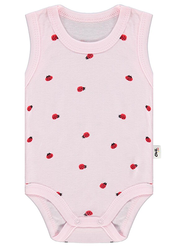Civil Baby Uğur Böceği 0-48 Ay Çıtçıtlı Badi - Pembe 3-6 Ay