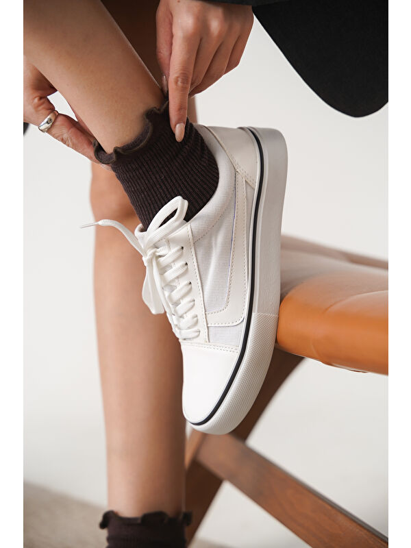 Wanso Günlük Ortopedik Kadın Sneaker Spor Ayakkabı - Görsel 4