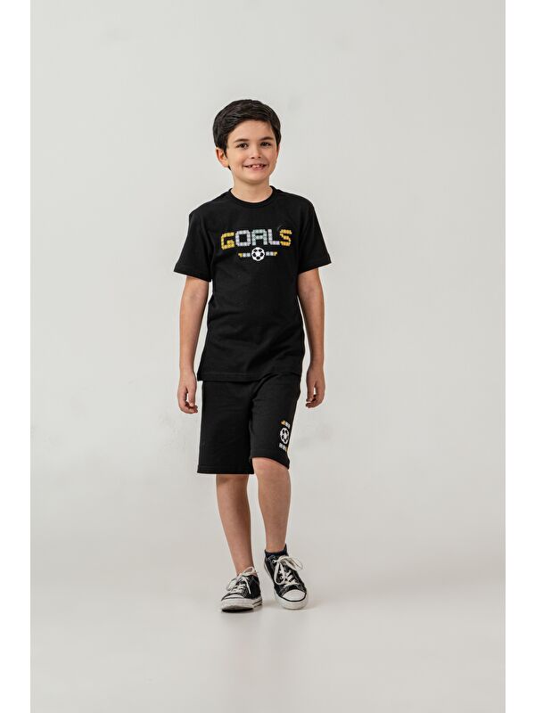 Mışıl Kids Goals Baskılı Erkek Çocuk Şort - Tişört Takımı