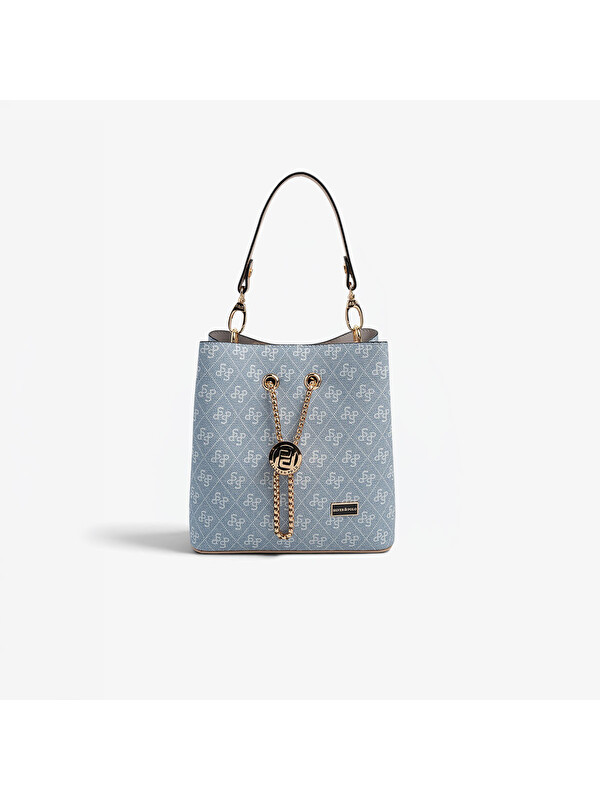 Silver Polo Kadın SP967-M178 SILVER POLO Çapraz Çanta Mavi-Ten