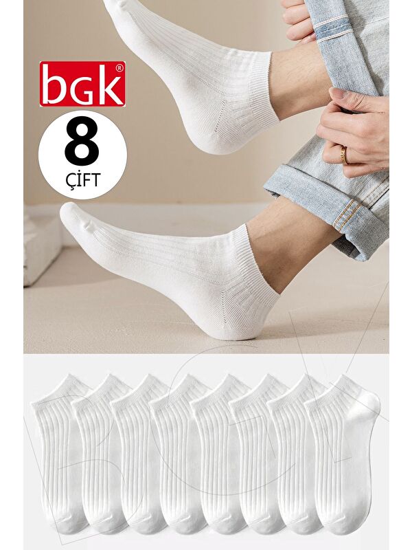 BGK Unisex 8 Çift Renkli Çizgili Çorap