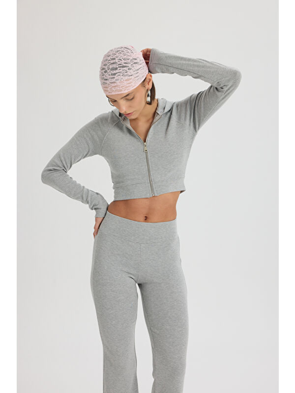 Mai Collection Remy Fermuarlı Karmelanj Eşofman Takım