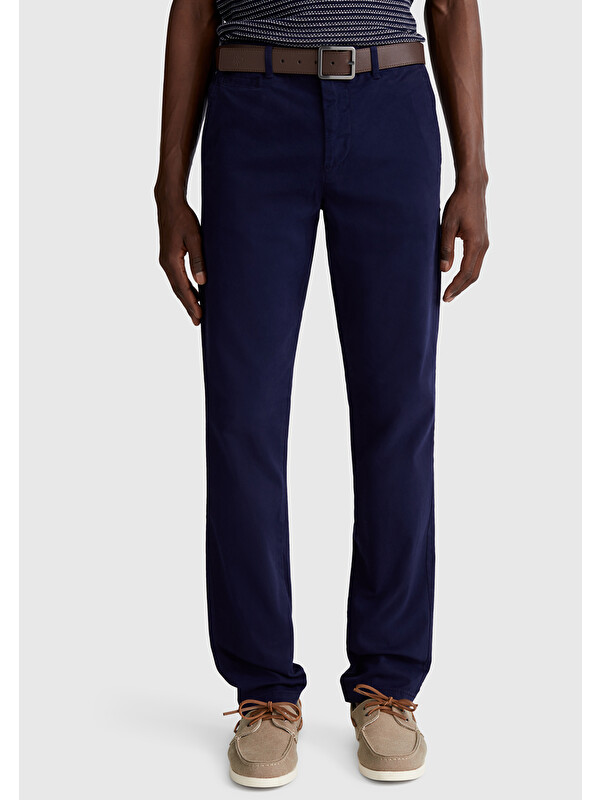 United Colors Of Benetton Erkek Lacivert Slim Fit Chino Pantolon