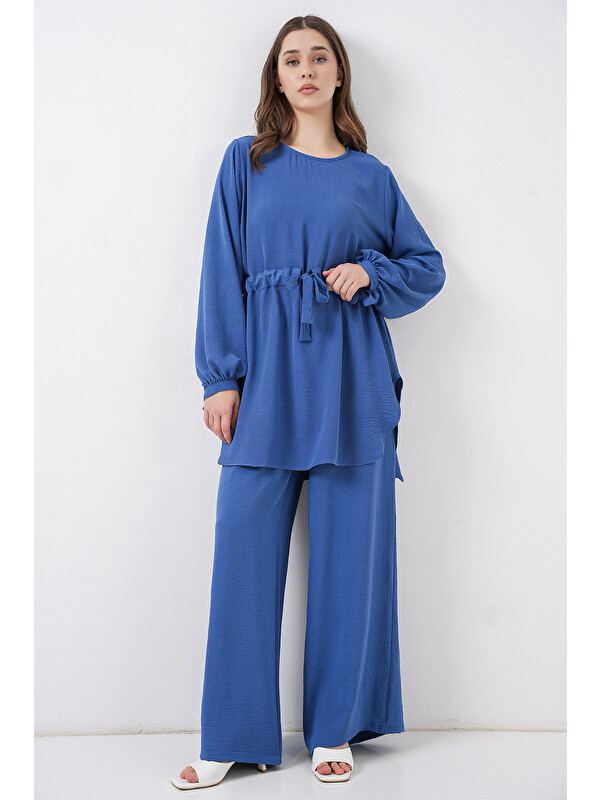 Bigdart Kadın Uzun Tunik Pantolon İkili Takım 6719 - İndigo
