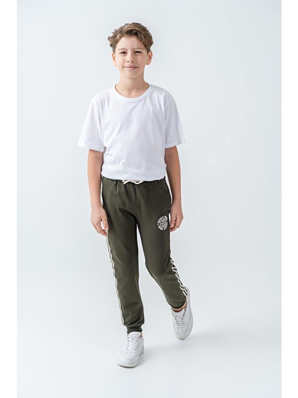 Mışıl Kids Yanlar Şeritli World Wide Baskılı Erkek Çocuk Eşofman Altı