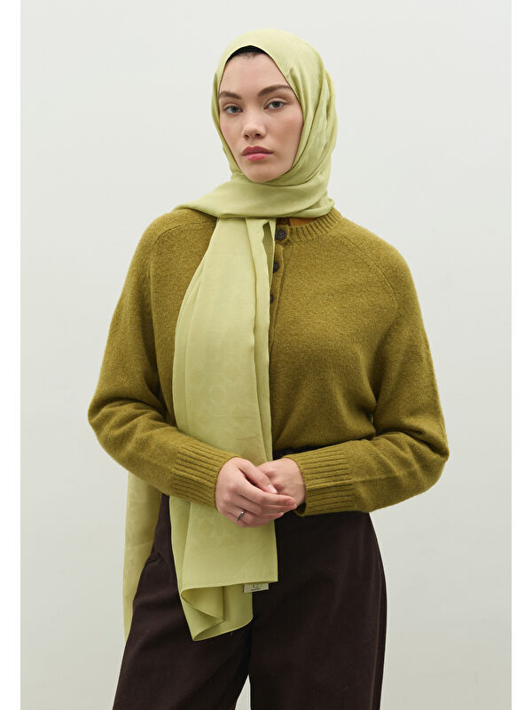 Fresh Scarfs OSLO PAMUK FLOŞ JAKARLI ŞAL ADAÇAYI