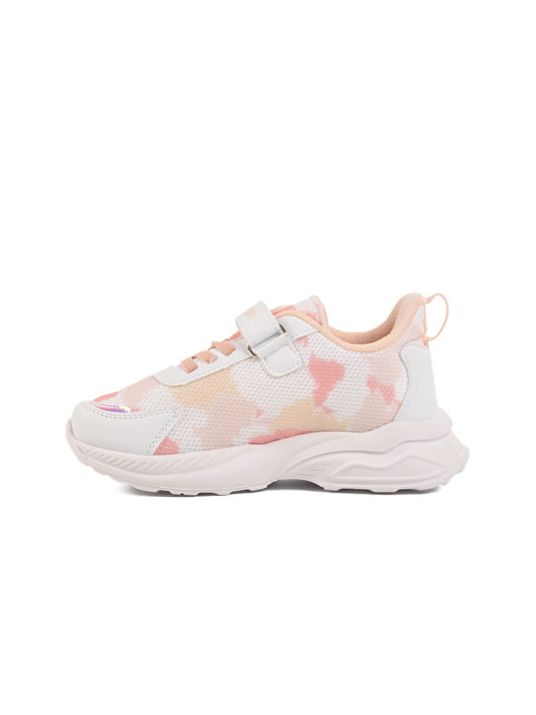 Beyaz Pudra Cırtlı Fileli Kız Çocuk Spor Ayakkabı Ruffon F - Görsel 3