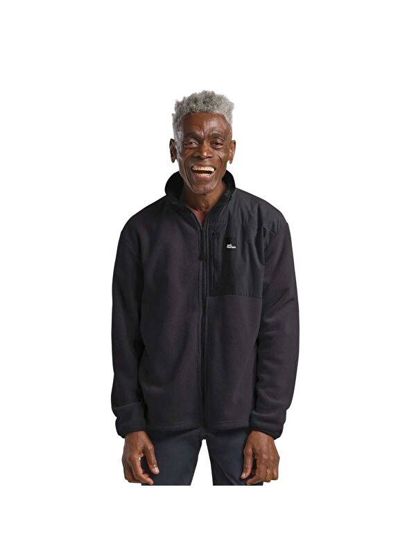 Jack Wolfskin Sumetro Fz Siyah Polar Erkek Fermuarlı Sweatshirt Hırka