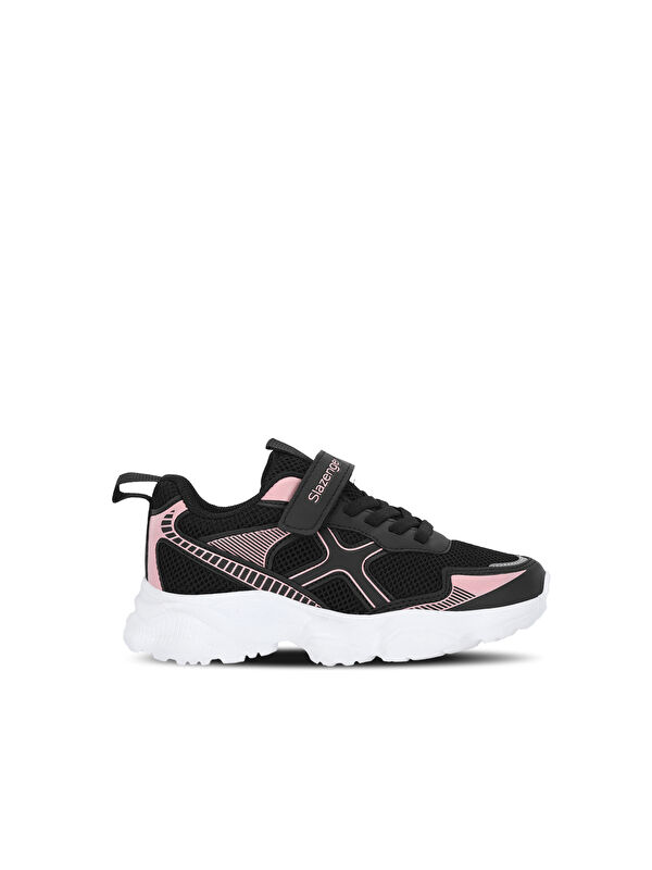 SLAZENGER FAST TRACK I Kız Çocuk Cırt Cırtlı Siyah / Pembe Günlük Spor Ayakkabısı
