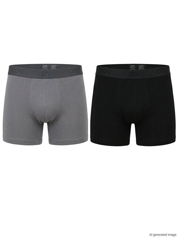D'S damat DS Damat Boxer Set SİYAH-GRİ