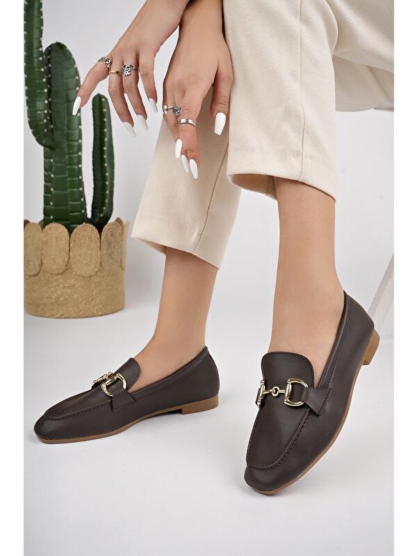 LİZA Metal Tokalı Kadın Loafer Günlük Ayakkabı - Görsel 3