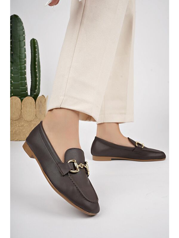 LİZA Metal Tokalı Kadın Loafer Günlük Ayakkabı - Görsel 4