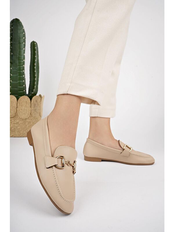 LİZA Metal Tokalı Kadın Loafer Günlük Ayakkabı - Görsel 3