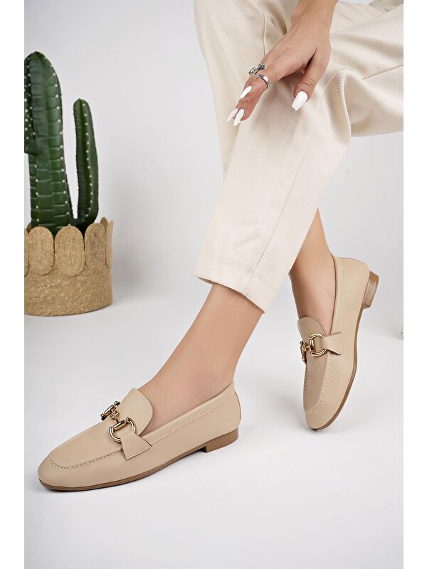 LİZA Metal Tokalı Kadın Loafer Günlük Ayakkabı - Görsel 4