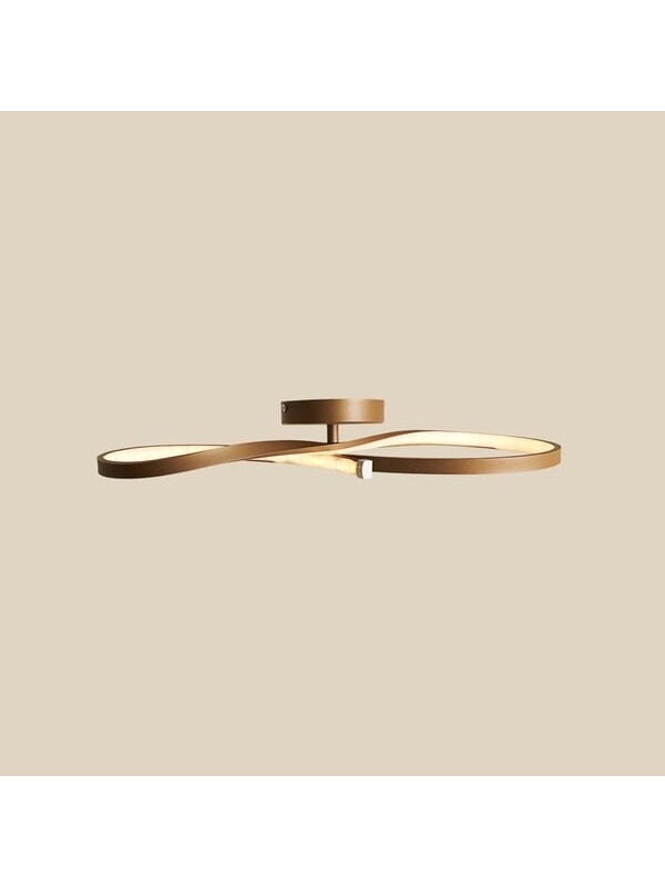 Apliqa Vetto Eskitme Modern Plafonyer Led Avize - Kahverengi - 38 Watt