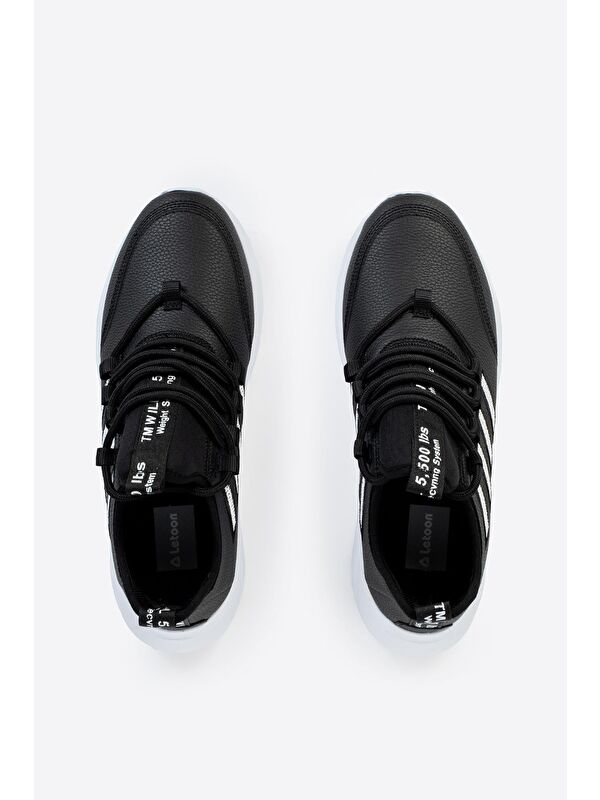 Yuvarlak Burunlu Bağcıklı Şeritli Erkek Spor Ayakkabı - Görsel 5