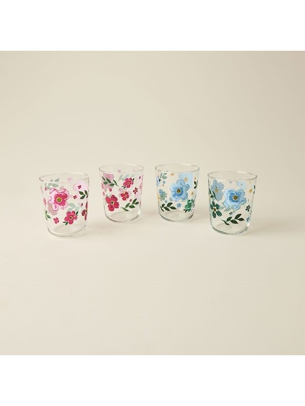 RAKLE Florina 4'lü Su Bardağı Seti - Asorti - 315 ml