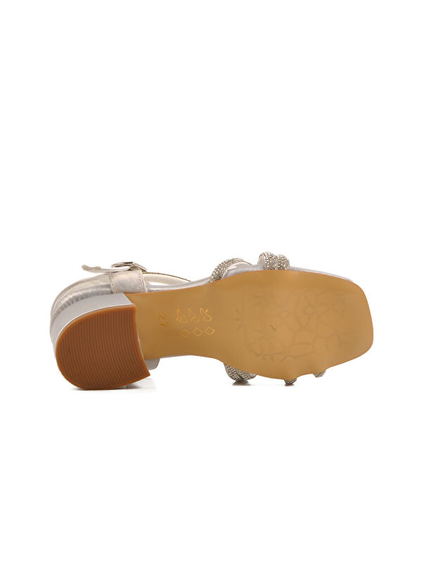 Gümüş Taşlı Kız Çocuk Sandalet 21 P - Görsel 6