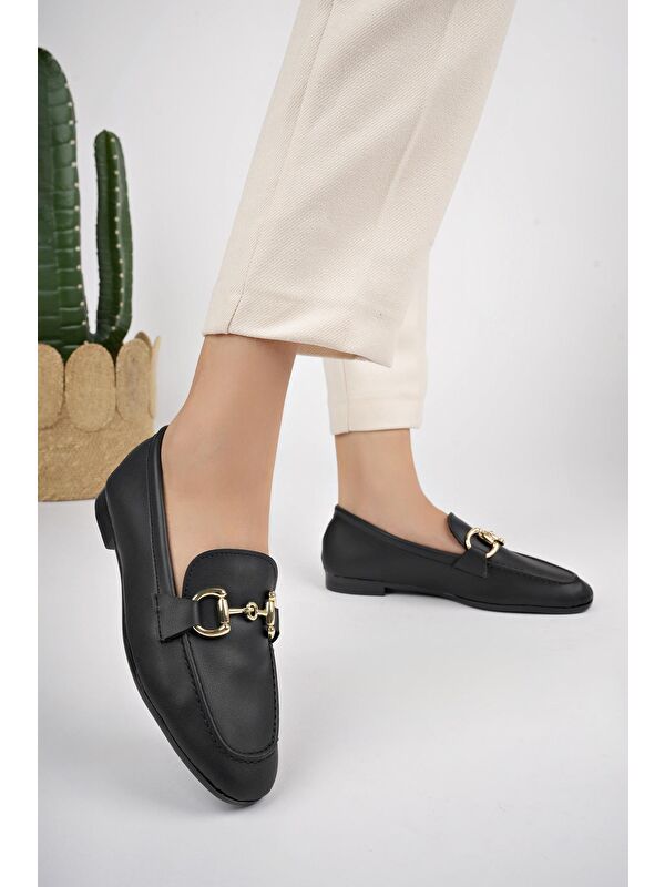 LİZA Metal Tokalı Kadın Loafer Günlük Ayakkabı - Görsel 3