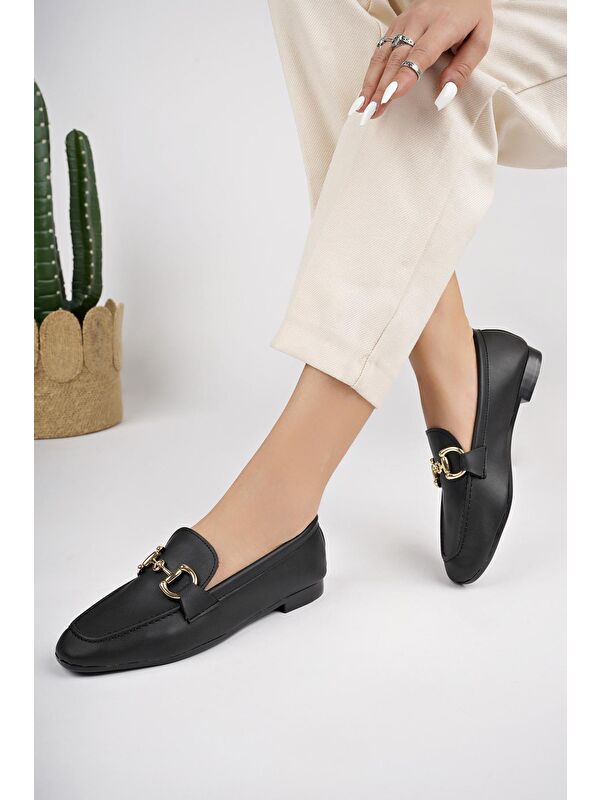 LİZA Metal Tokalı Kadın Loafer Günlük Ayakkabı - Görsel 4