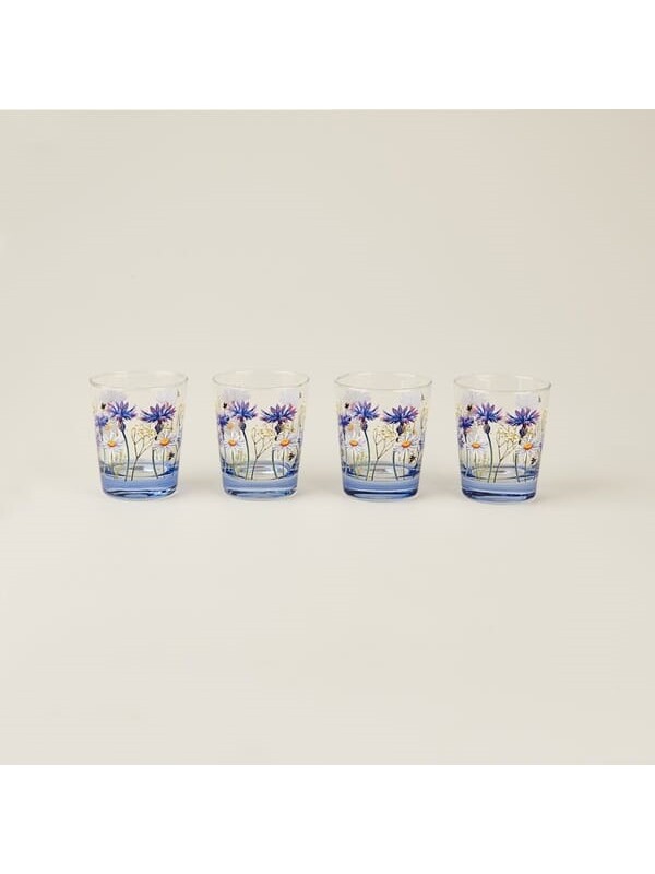 RAKLE Cornflower 4'lü Meşrubat ve Su Bardağı - Renkli - 275 ml