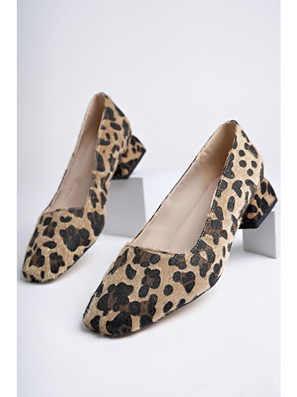 LİLİTH Kare Burunlu Kısa Topuklu Kadın Günlük Ayakakkabı - Görsel 4