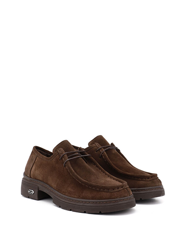 Kadın AÇIK KAHVERENGİ Bağcıklı Hakiki Deri Comfort Ayakkabı - Görsel 3