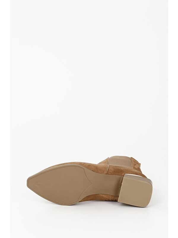 TABA Sivri Burun Kısa Topuklu Fermuarlı Lastikli Kadın Bot 35675 - Görsel 8