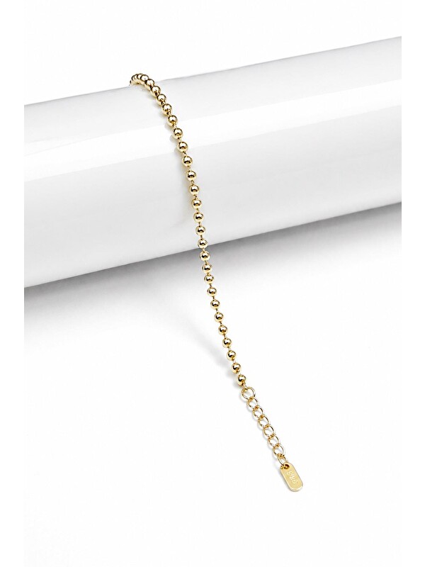 New Obsessions Topçuk Detaylı Gold Çelik Bileklik