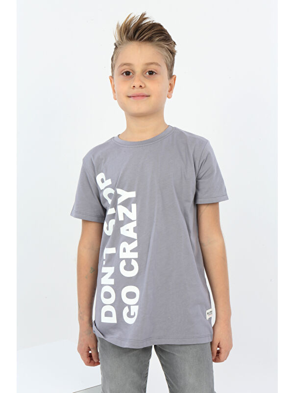 Toontoykids Erkek Çocuk Dont Stop Go Crazy Baskılı Tişört