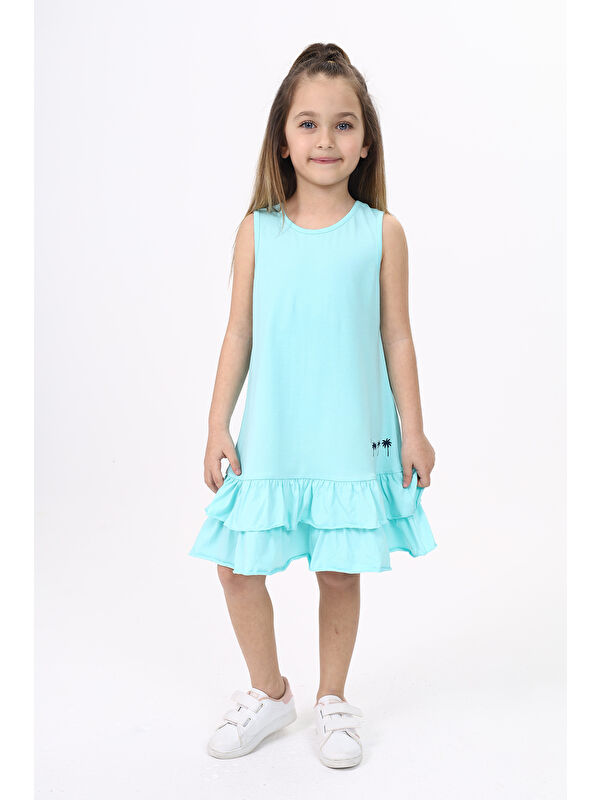 Toontoykids Kız Çocuk Baskılı Elbise