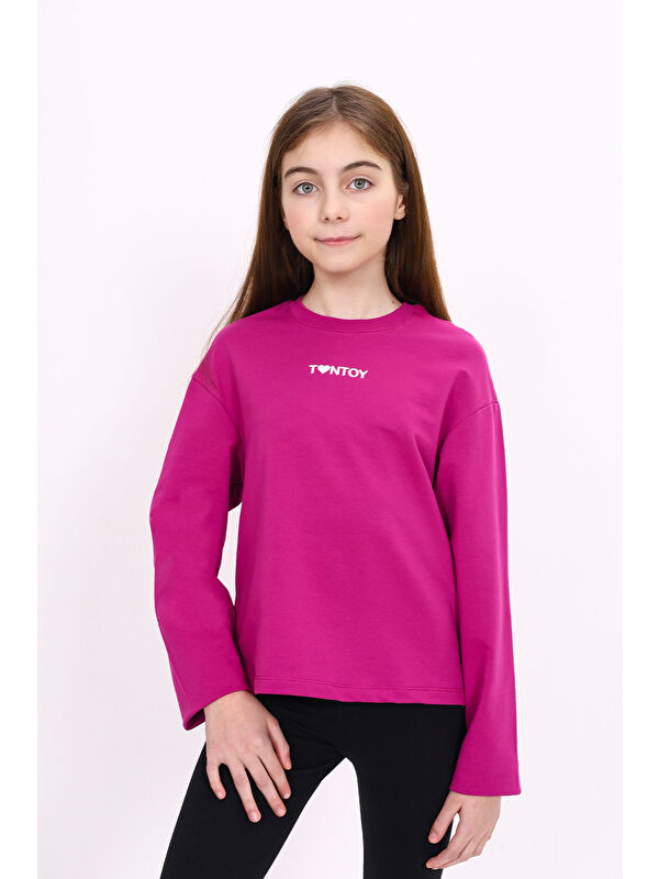 Toontoykids Kız Çocuk Baskılı Tişört