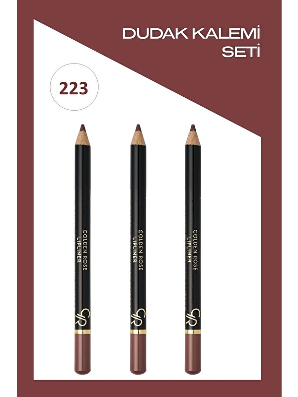 GOLDEN ROSE Lipliner No: 223 - Dudak Kalemi 3'lü Set