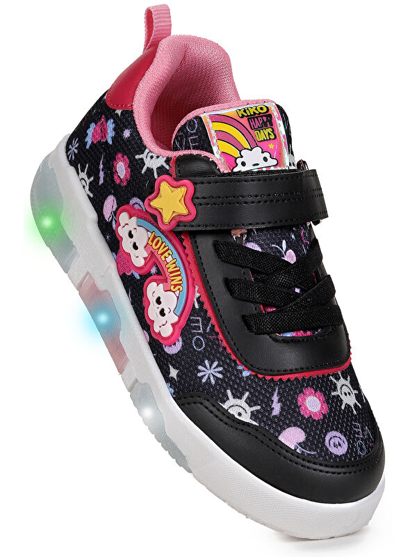 Kiko Kids Bulut Cırtlı Işıklı Kız Bebek Günlük Spor Ayakkabı