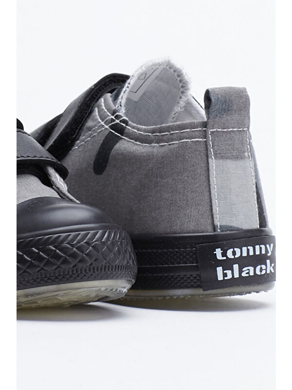 Tonny Black Siyah Tonny Black Rahat Kalip Çocuk Unisex Işıklı Cırtlı Spor Ayakkabı