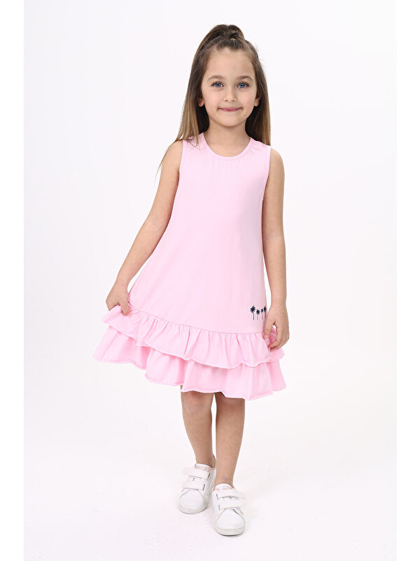 Toontoykids Kız Çocuk Baskılı Elbise