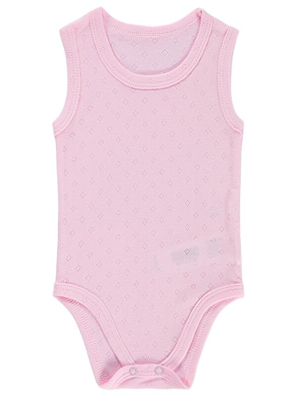Civil Baby Jakarlı 3-36 Ay Çıtçıtlı Badi - Pembe