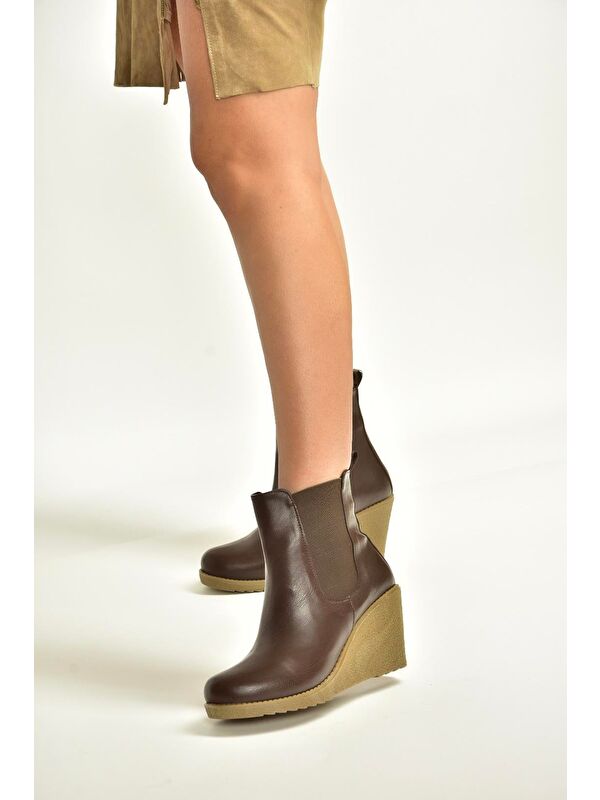 Kahverengi Kadın Bot V361197009 - Görsel 4