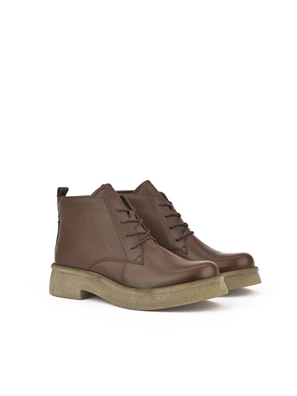 Kadın Hakiki Deri Bot 14319Z66195 Taba - Görsel 5