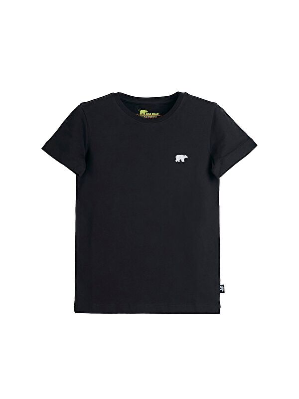 Bad Bear Solid Siyah Basic Çocuk Tişört