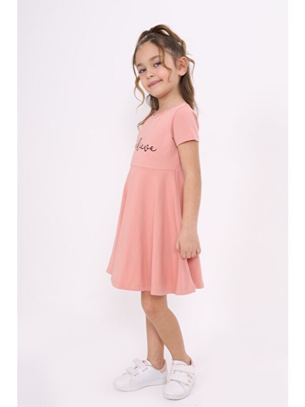 Toontoykids Kız Çocuk Baskılı Elbise