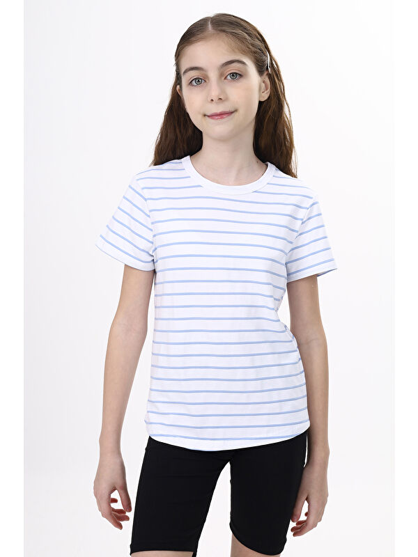 Toontoykids Kız Çocuk Çizgili Tişört