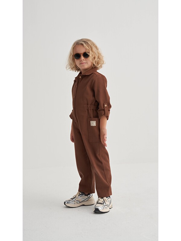 CİGİT Gabardin Tulum 2-7 Yaş Kahve