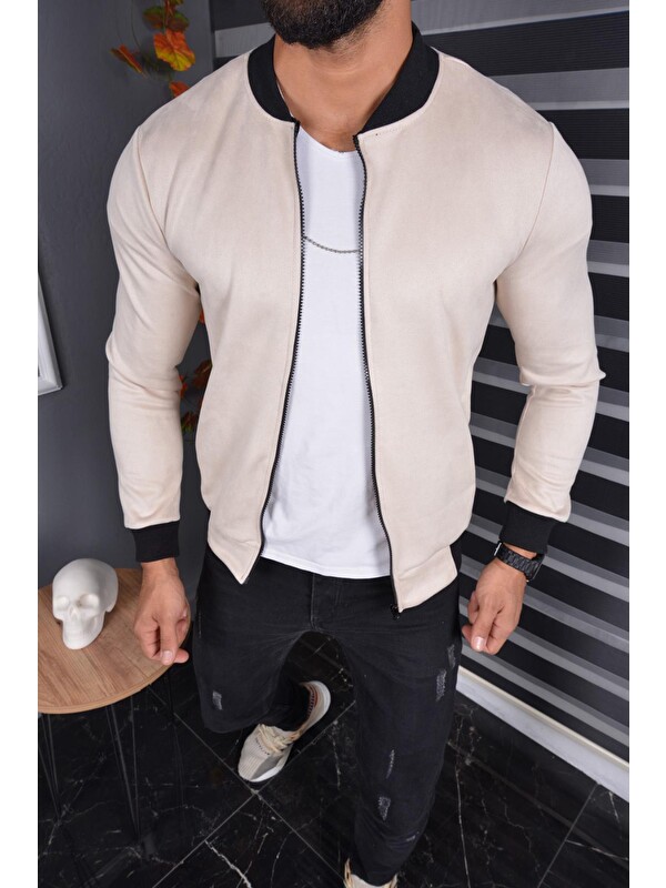 Oksit Eddy Extra Slim Fit Mevsimlik Erkek Süet Ceket